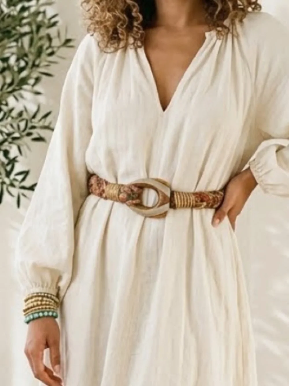 Vintage Braided Belt Cloth Bohemian Hippie Western Festival Multicolor Sz Small